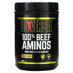 Universal Nutrition, 100% Beef Aminos, 100% аминокислот говядины, 400 таблеток