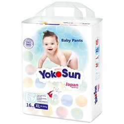 Подгузники-трусики YokoSun, XL (12-20 кг), 16 шт.