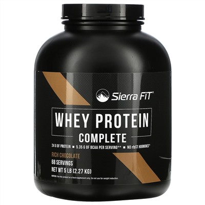 Sierra Fit, Whey Protein Complete, сывороточный протеин, насыщенный шоколад, 2,27 кг (5 фунтов)