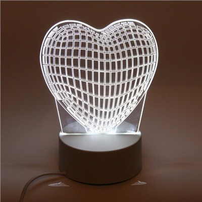Светильник "3D-Сердце" бол. LED 220 Вт 17,5*13