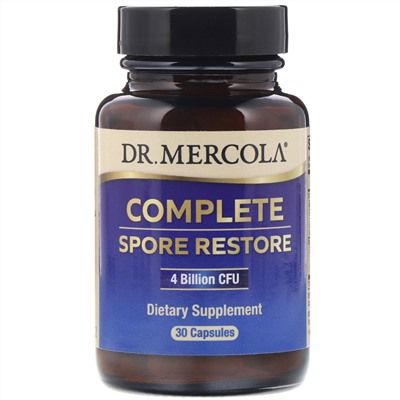 Dr. Mercola, Complete Spore Restore, 4 млрд КОЕ, 30 капсул