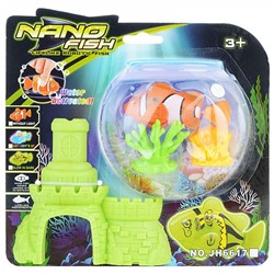 JH6617 цветн Интерактивная плавающая роборыбка "Nano Fish", на листе