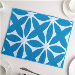 Салфетка для сушки посуды Доляна «Призма», 30×40 см, микрофибра, цвет голубой