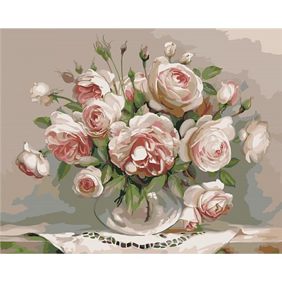 Картина по номерам Пионовидные розы