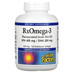 Natural Factors, Rx Omega-3, 120 мягких таблеток Enteripure