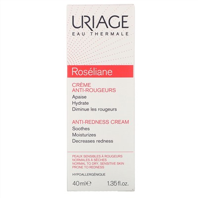 Uriage, Roseliane, Anti-Redness Cream, 1.35 fl oz (40 ml)