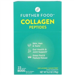 Further Food, Collagen Peptides, Unflavored, 22 Packs, 0.28 oz (8 g) Each