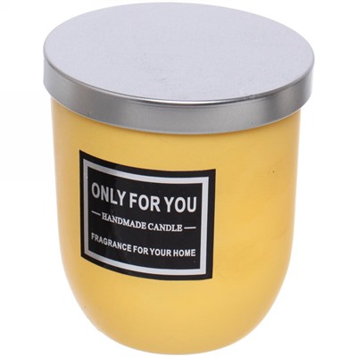Свеча "Only For You-Roshel" 7*8см в подсвечнике, в подарочной коробке, цвет желтый X014