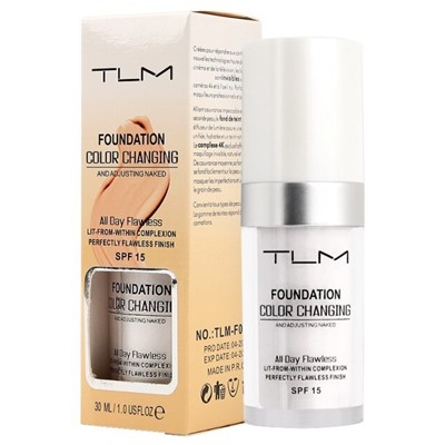 TLM Тональный флюид Foundation Color Changing, SPF 15, 30 мл