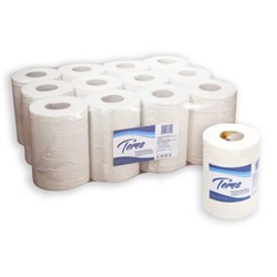Полотенца бумажные с внутренней вытяжкой Teres (Терес) mini Элит Т-0137, 2-слойные, 75 м