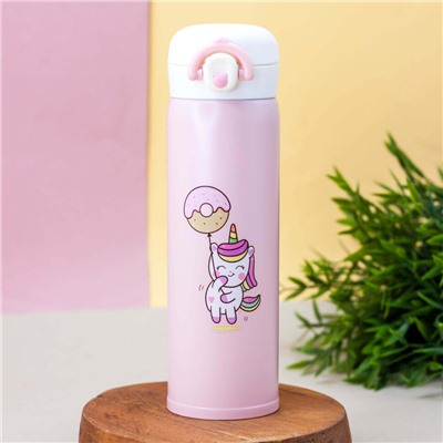 Термос "Little girl unicorn", pink (500 ml)