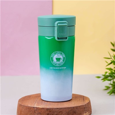 Термокружка "Love you more", green (370 ml)