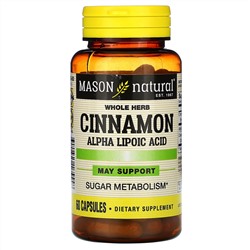 Mason Natural, Cinnamon Alpha Lipoic Acid, 60 Capsules