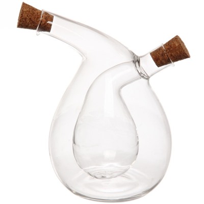 Бутылка стеклянная для специй 450мл "Хай-Тек" с пробковой крышкой, колба