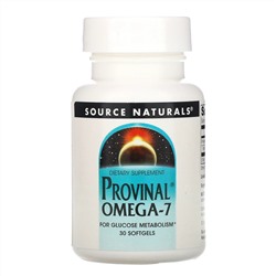 Source Naturals, Provinal омега-7, 30 капсул