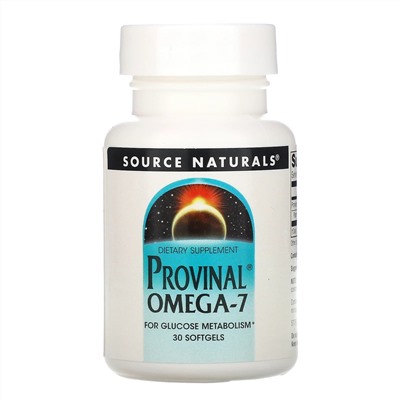 Source Naturals, Provinal омега-7, 30 капсул