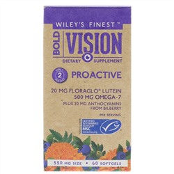 Wiley's Finest, добавка для хорошего зрения, профилактическое средство, 60 капсул