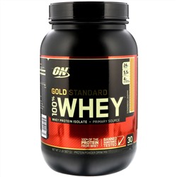 Optimum Nutrition, Gold Standard, 100 % Whey, банан с клубникой, 907 г (2 фунта)