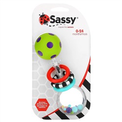 Sassy, Inspire The Senses, Spin Shine Rattle, 0-24 Months, 1 Count