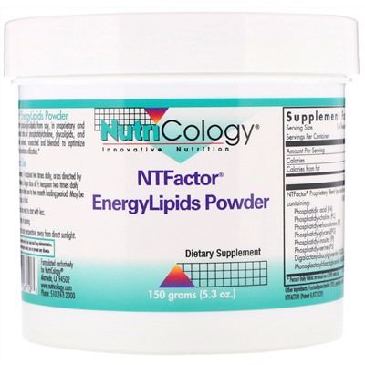 Nutricology, NTFactor, порошок липидов EnergyLipids, 150 г (5,3 унции)