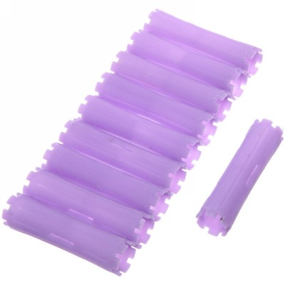 Бигуди пластмассовые-коклюшки 10шт "Styling", микс 6 цветов, d=2,2см (прозрачный пакет с подвесом), без резинки