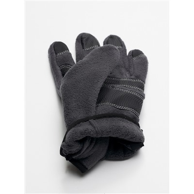 Перчатки мужские на флисе серого цвета 699Sr
