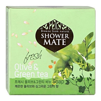 Косметическое мыло олива и зелёный чай KeraSys Shower Mate Fresh Olive & Green Tea Soap