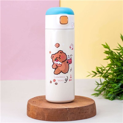 Термос "Animal food bear", blue (420 ml)