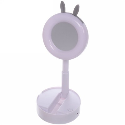 Настольная лампа складная с зеркалом "Marmalade-Чудо кролик" LED цвет белый