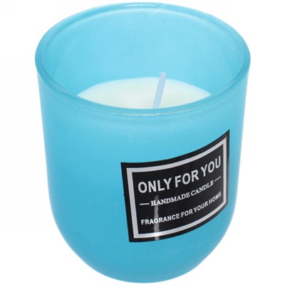 Свеча "Only For You-Roshel" 7*8см в подсвечнике, в подарочной коробке, цвет голубой X014