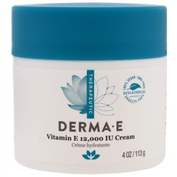 Derma E, Витамин Е 12 000 МЕ Крем, 4 унции (113 г)