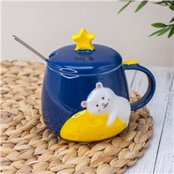 Кружка "Mouse with cheese", blue (325 ml)