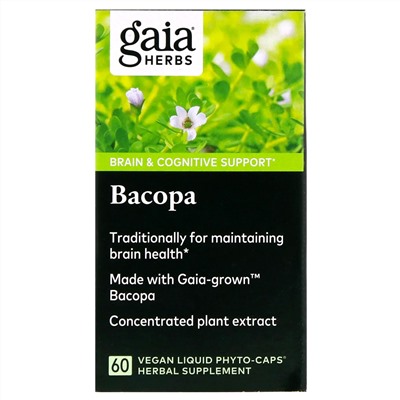 Gaia Herbs, Бакопа, 60 веганских капсул Phyto-Cap