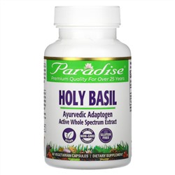 Paradise Herbs, Organics, Holy Basil, 60 Vegetarian Capsules