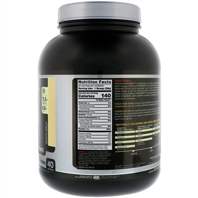 Optimum Nutrition, Platinum Hydrowhey, Velocity Vanilla, 3.5 lbs (1,590 g)