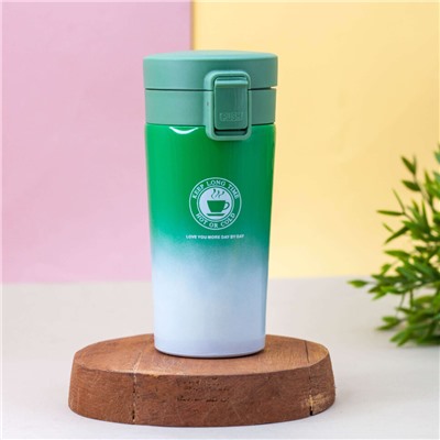 Термокружка "Love you more", green (370 ml)