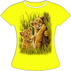 Женская футболка со львятами 796