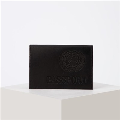Обложка для паспорта, латинские буквы, цвет чёрный