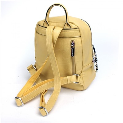 Сумка женская искусственная кожа VF-592379 (рюкзак), 1отд, 3внут+2внеш/карм, желтый 235660
