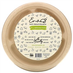 Earth's Natural Alternative, 10" 3- Compartment Compostable Plate, 50 Pack