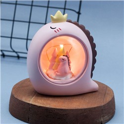 Ночник "Sleeping dino ball", pink