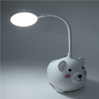Настольная лампа "Marmalade-Мишка" LED цвет белый, с подстаканником