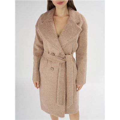 Пальто зимняя женская бежевого цвета 42114B