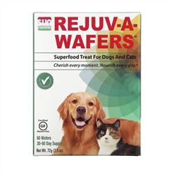 Sun Chlorella, Rejuv-A-Wafers, суперфуд для собак и кошек, 60 таблеток
