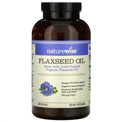 NatureWise, Flaxseed Oil, 240 Softgels