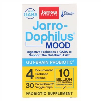 Jarrow Formulas, Jarro-Dophilus Mood, 10 Billion, 30 EnteroGuard Veggie Caps
