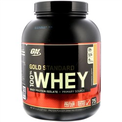 Optimum Nutrition, Gold Standard 100% Whey, сыворотка со вкусом клубники и банана, 2,27 кг (5 фунтов)