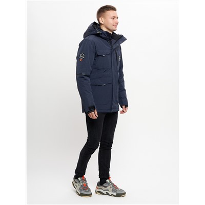 Молодежная зимняя куртка мужская хаки цвета 2159TS
