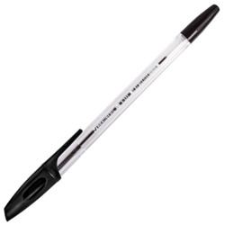Ручка шариковая Brauberg (Брауберг) X-333, корпус прозрачный, цвет черный, узел 0,7 мм, линия письма 0,35 мм