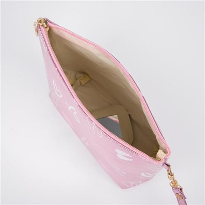 Косметичка-сумка, отдел на молнии, с ручкой, цвет розовый, «Губки»